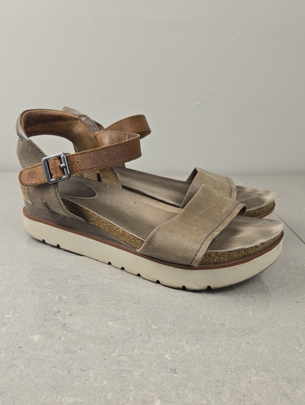 Josef Seibel Clea 01 Platform Coastal Boho Earthy Leather Sandals, Size 9.5